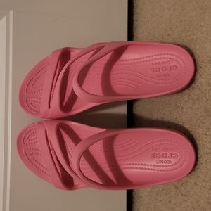 Pink Croc Sandles.  Size 8.